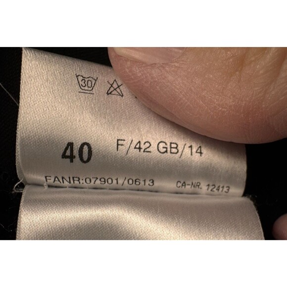 Horst Basler Pants Size 40/US 10 Germany‎ Black Velvet Classic Stretch Cotton - Picture 8 of 12